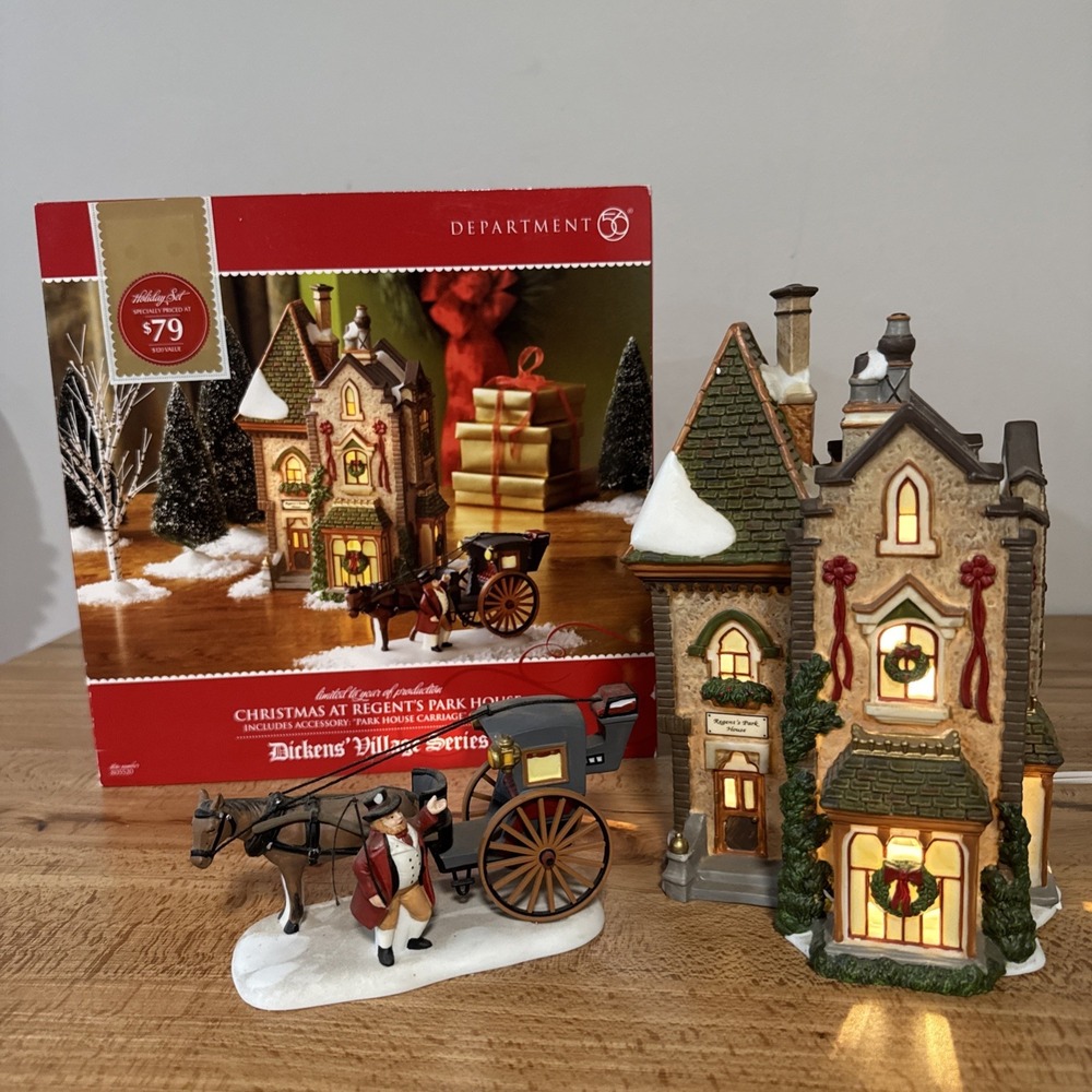 Dept 56 Christmas At Regent's Park House & Carriage Dickens' Village